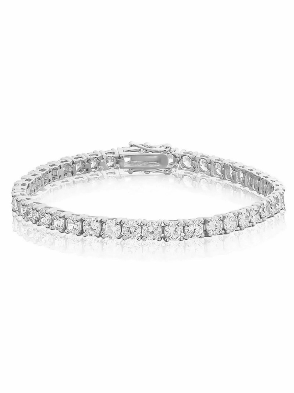 Certified 10.9ct Diamond D Color White Gold Tennis Bracelet in 10k GORGEOUS